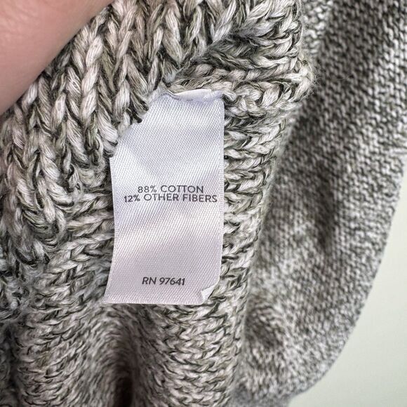 J Jill Pure Jill Cardigan Womens 2X Two Tone Marled Knit Tie 3/4 Kimono Sleeve - Picture 9 of 11